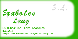 szabolcs leng business card
